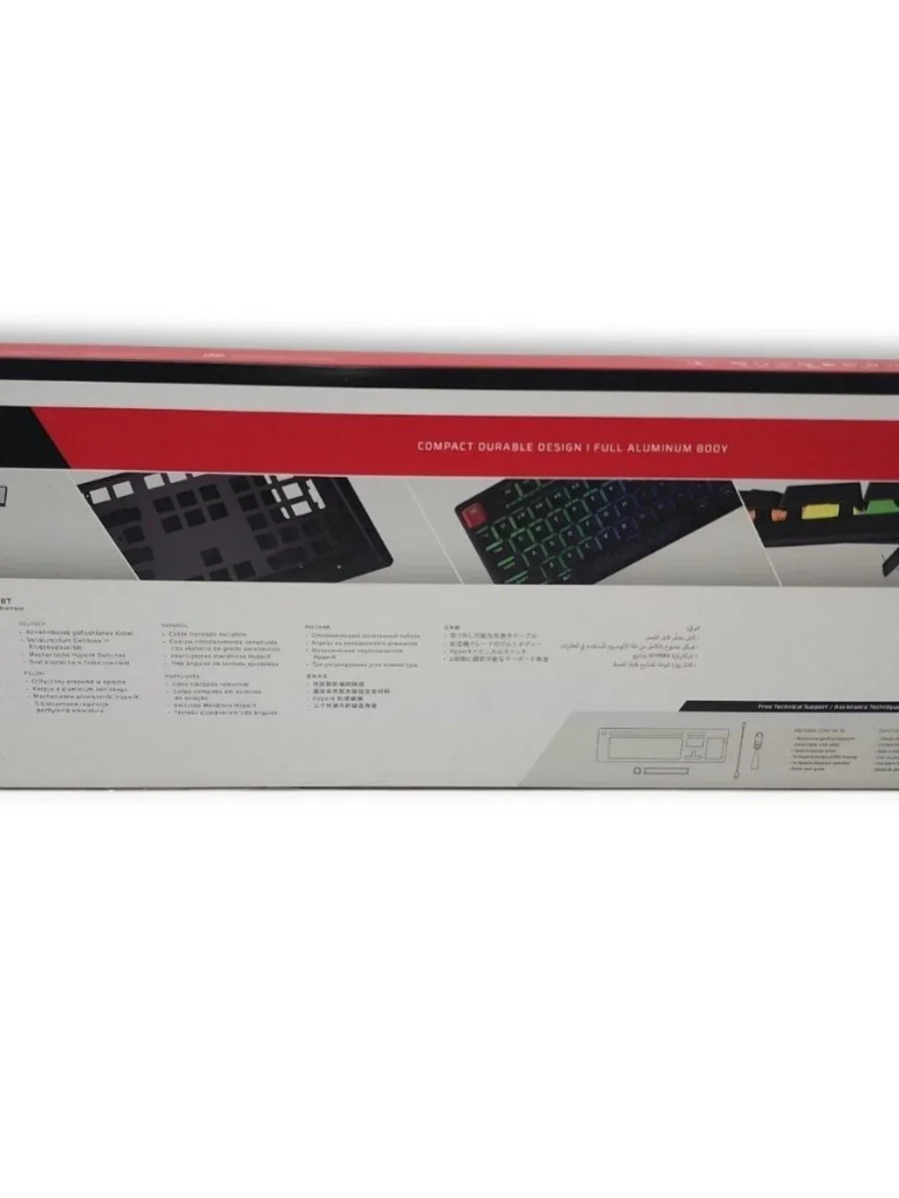 Open Box HyperX Alloy Origins Mechanical Gaming Keyboard RGB Red Linear Switches